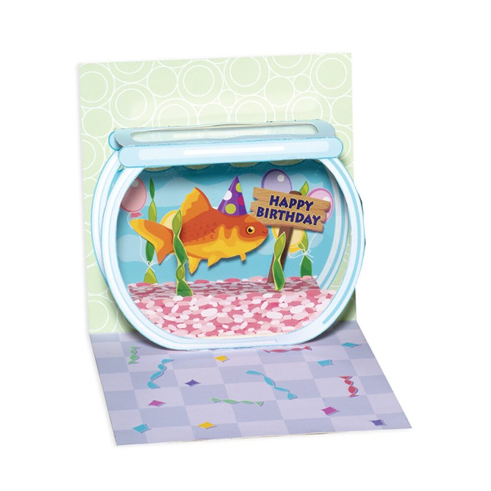 Goldfish Birthday Pop-Up Treasures Greeting Cards